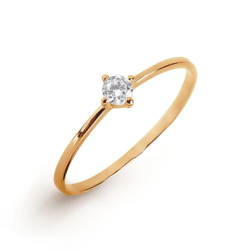 Кольцо из золота 585 пробы с фианитами