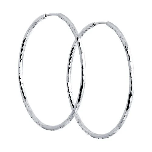 Серьги конго из серебра 925 пробы