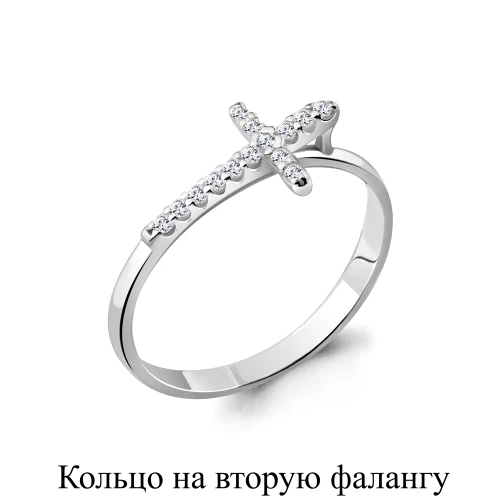 Кольцо из серебра 925 пробы с фианитами