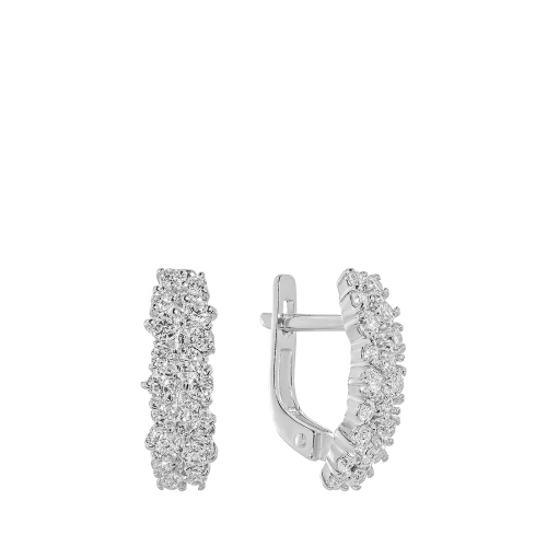 Серьги из серебра 925 пробы с фианитами