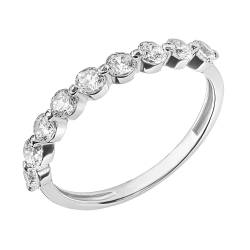 Кольцо из серебра 925 пробы с фианитами