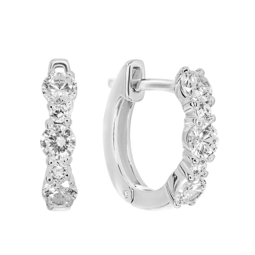 Серьги из серебра 925 пробы с фианитами