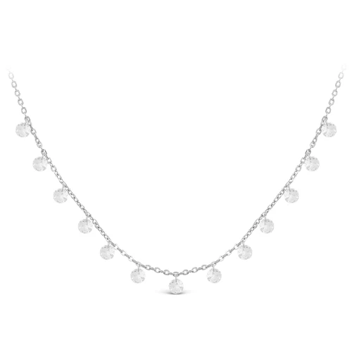 Колье из серебра 925 пробы с фианитами