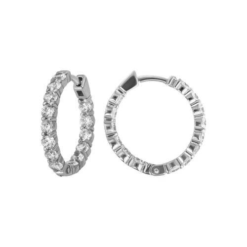 Серьги из серебра 925 пробы с фианитами