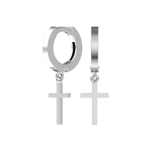 Серьги конго из серебра 925 пробы
