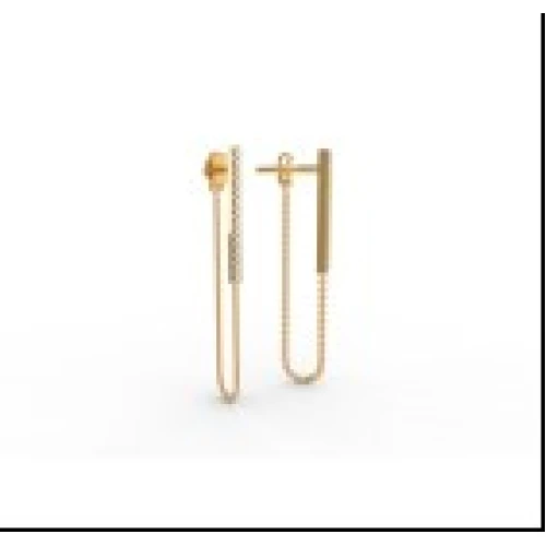 Серьги пусеты из серебра 925 пробы с фианитами