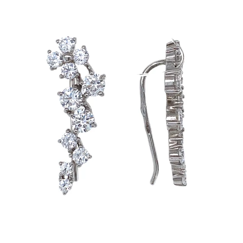 Серьги пины из серебра 925 пробы