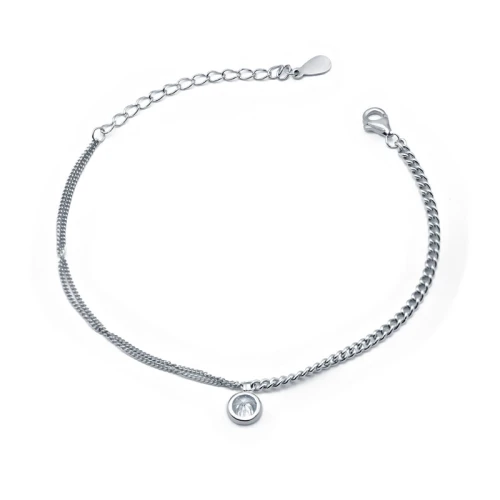 Браслет из серебра 925 пробы с фианитами