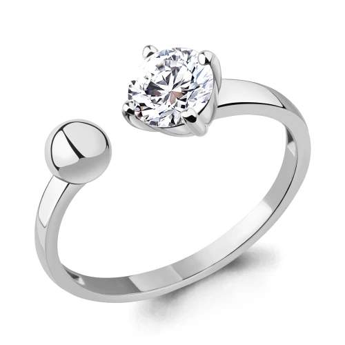 Кольцо из серебра 925 пробы с фианитами