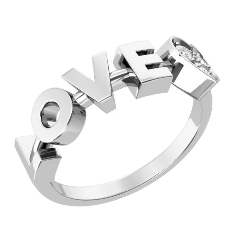 Кольцо из серебра 925 пробы с фианитами