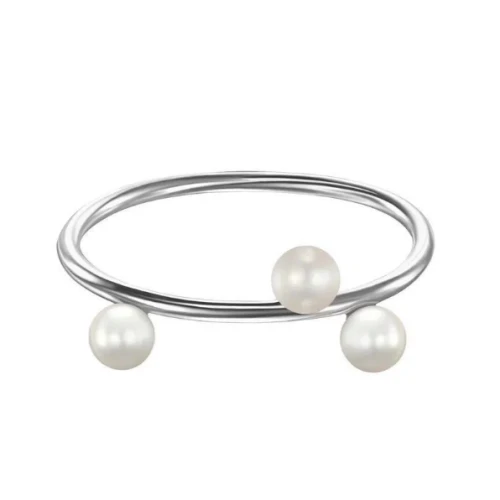 Кольцо из серебра 925 пробы с жемчугом