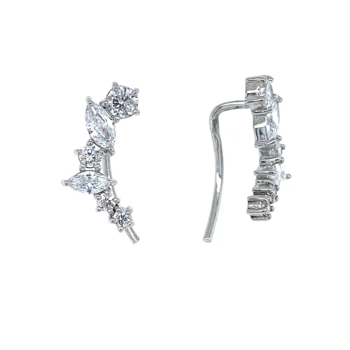 Серьги пины из серебра 925 пробы