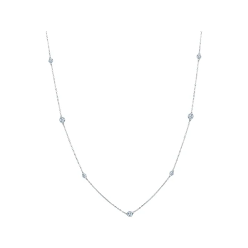 Колье из серебра 925 пробы с цирконами