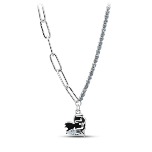 Колье из серебра 925 пробы с цирконами