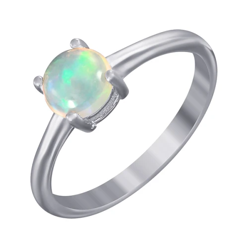 Кольцо из серебра 925 пробы с опалом