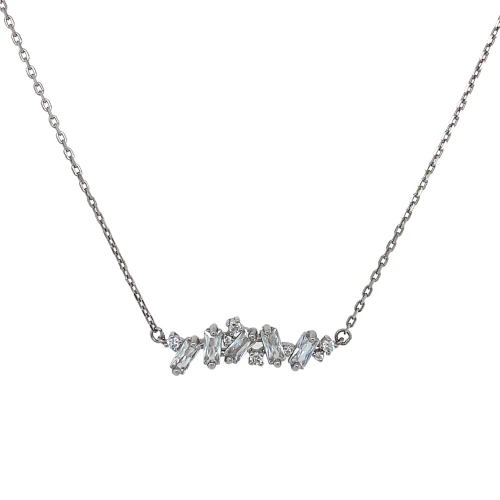 Колье из серебра 925 пробы с фианитами