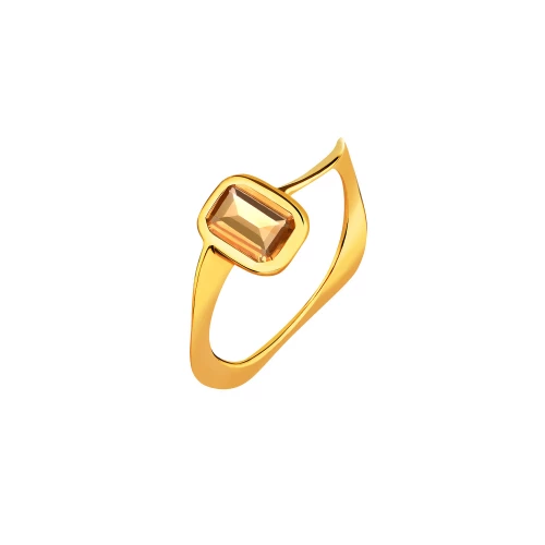 Кольцо (925 п) цитрин