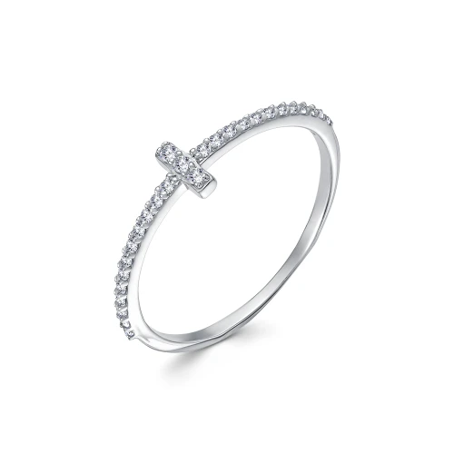 Кольцо из серебра 925 пробы с фианитами