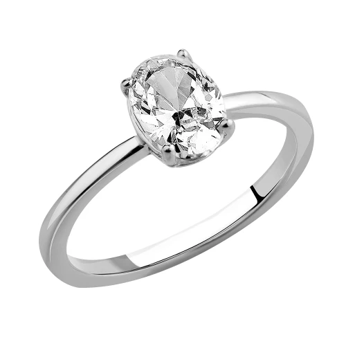 Кольцо из серебра 925 пробы с цирконами