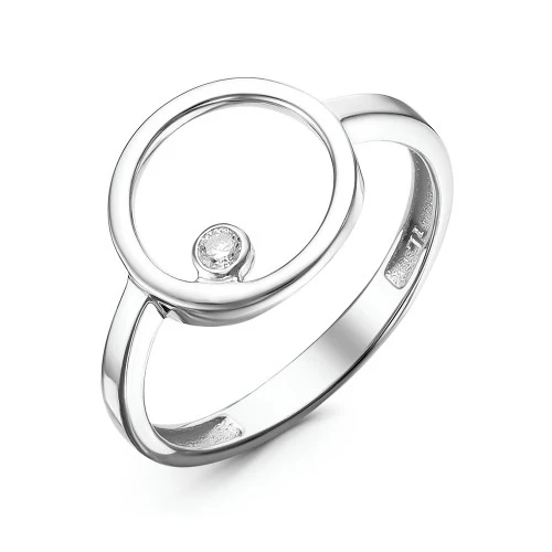 Кольцо из серебра 925 пробы с фианитами