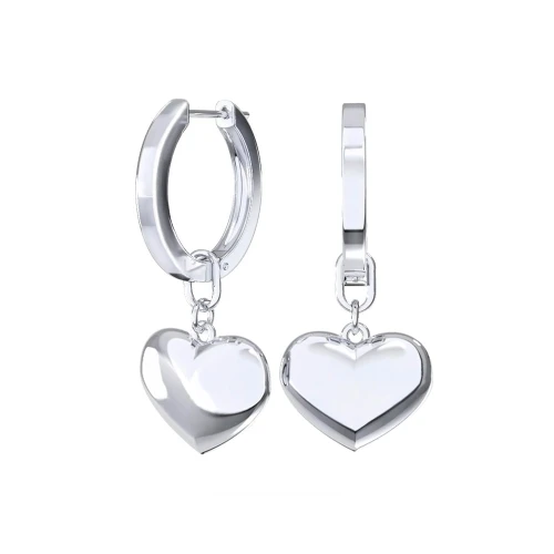 Серьги конго из серебра 925 пробы