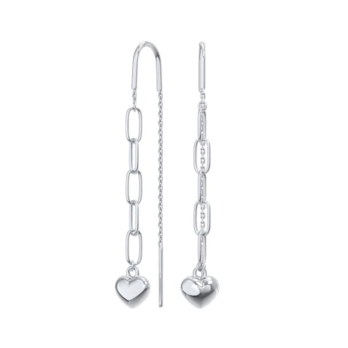 Серьги продевки из серебра 925 пробы