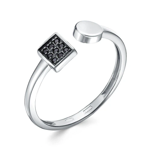 Кольцо из серебра 925 пробы с цветными фианитами