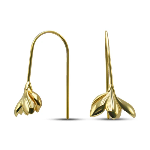 Серьги из серебра 925 пробы с позолотой