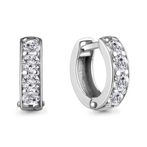 Серьги из серебра 925 пробы с фианитами
