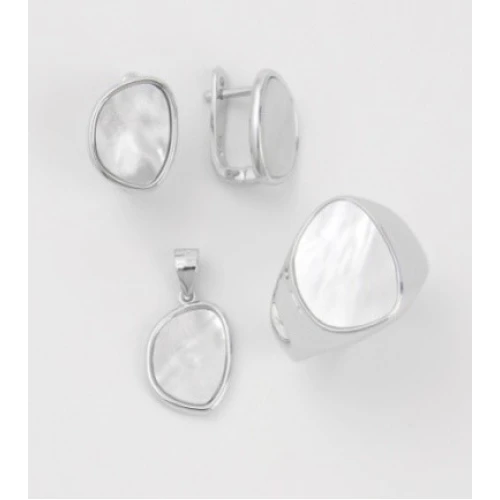 Серьги из серебра 925 пробы с перламутром