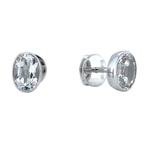 Пусеты (585 б) горный хрусталь