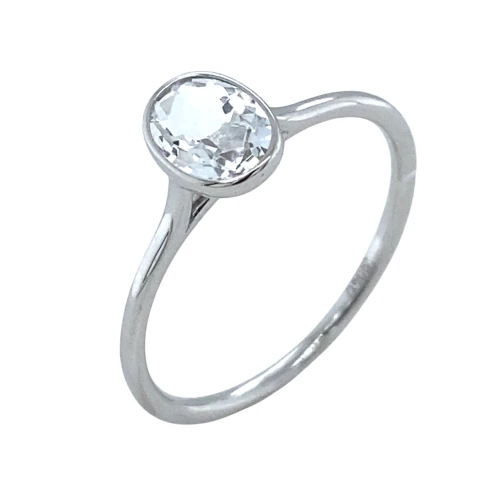 Кольцо (585 б) горный хрусталь