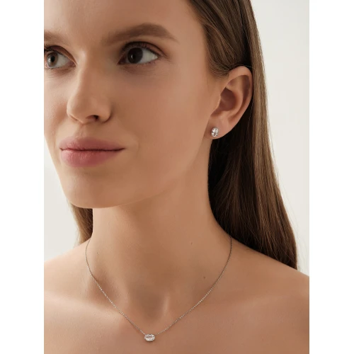 Колье (585 б) горный хрусталь