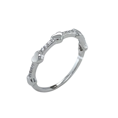 Кольцо из серебра 925 пробы с фианитами