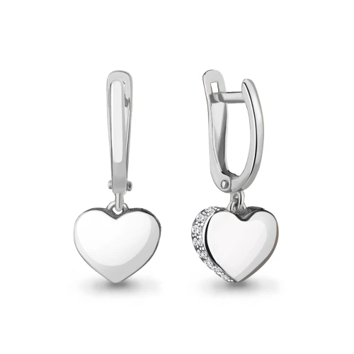 Серьги из серебра 925 пробы с фианитами