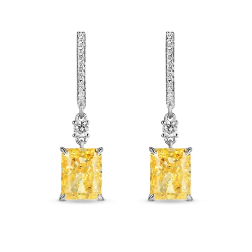 Серьги из серебра 925 пробы с фианитами