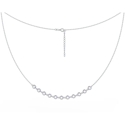 Колье из серебра 925 пробы с фианитами