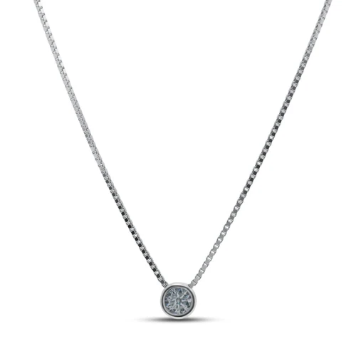 Колье из серебра 925 пробы с цирконами