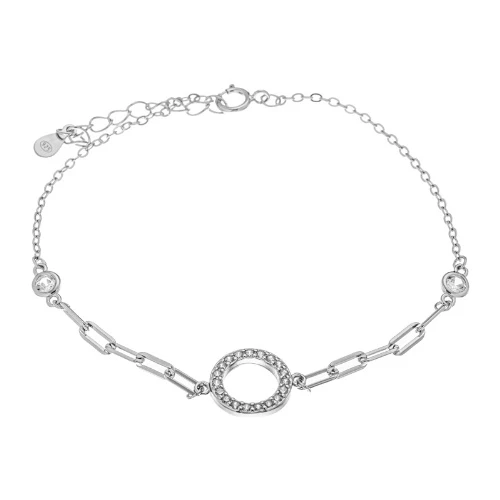 Браслет из серебра 925 пробы с фианитами
