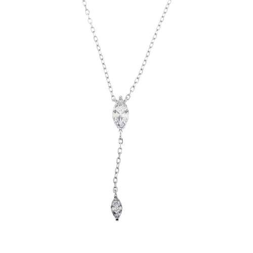 Колье из серебра 925 пробы с цирконами