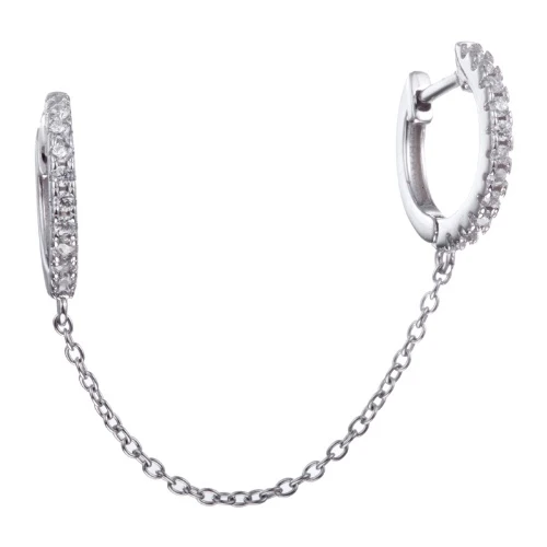 Серьга (925) циркон
