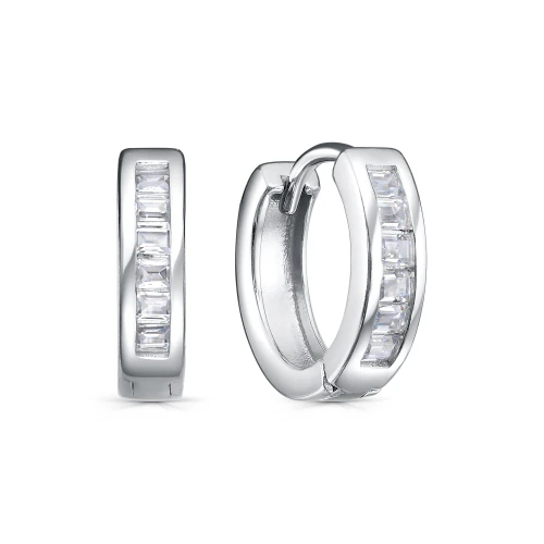 Серьги из серебра 925 пробы с фианитами