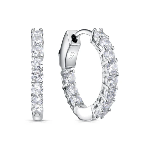 Серьги из серебра 925 пробы с фианитами
