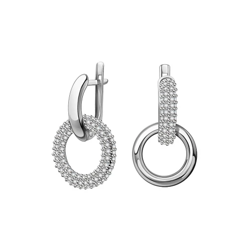 Серьги из серебра 925 пробы с фианитами