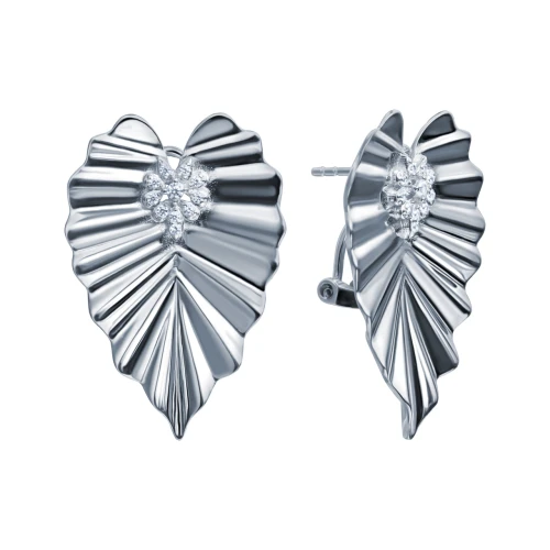 Серьги из серебра 925 пробы с цирконами