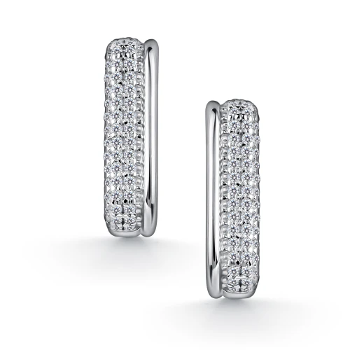 Серьги из серебра 925 пробы с фианитами