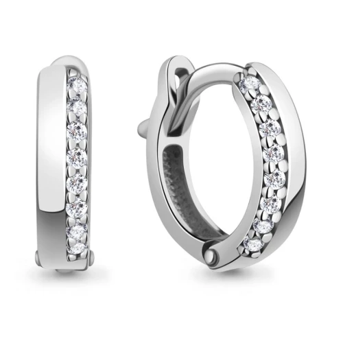 Серьги из серебра 925 пробы с фианитами