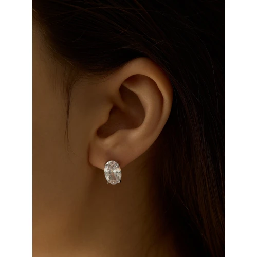 Серьги из серебра 925 пробы с цирконами