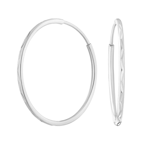Серьги конго из серебра 925 пробы