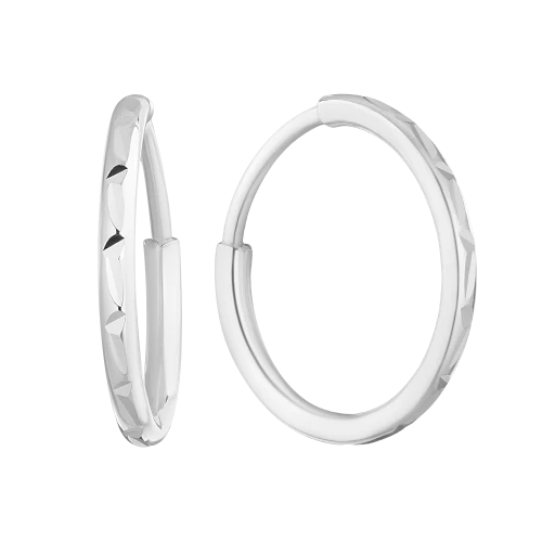 Серьги конго из серебра 925 пробы